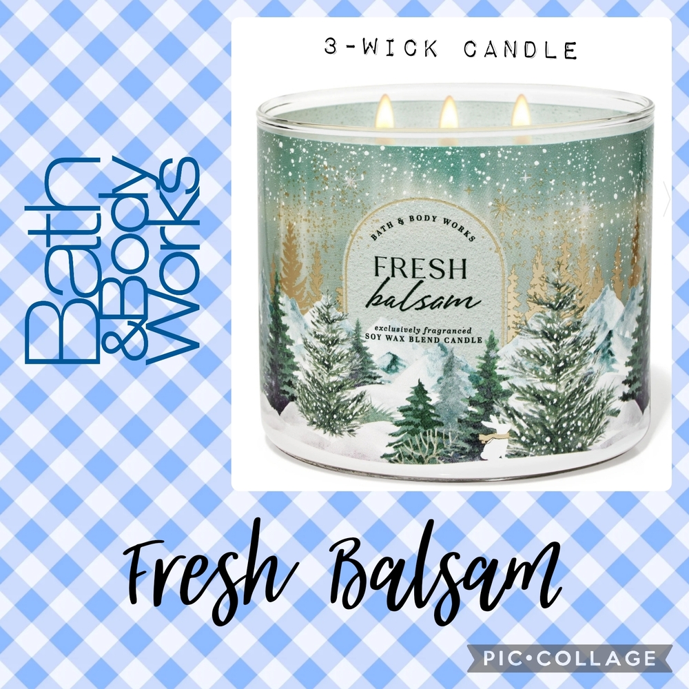 BBW Fresh Balsam 3-Wick Candle